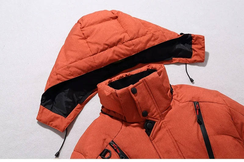 Mens Padded Parka with Adjustable Hood