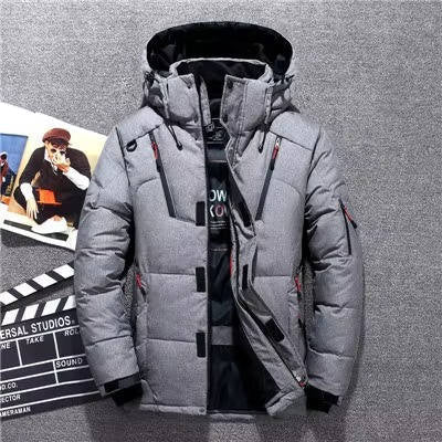 Mens Padded Parka with Adjustable Hood