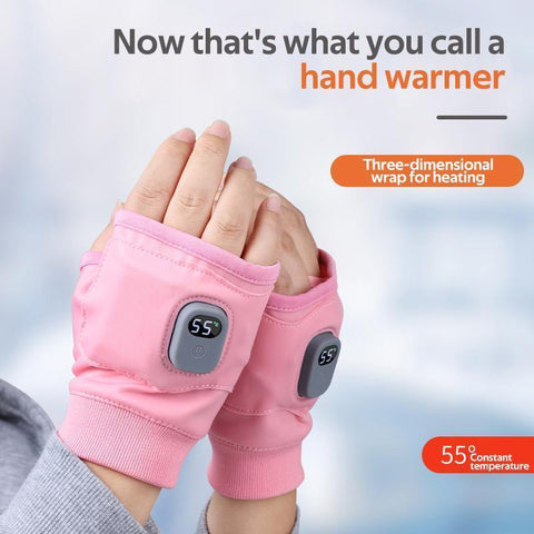 Heated Fingerless Gloves with Three Temperature Settings and USB Type C Charging