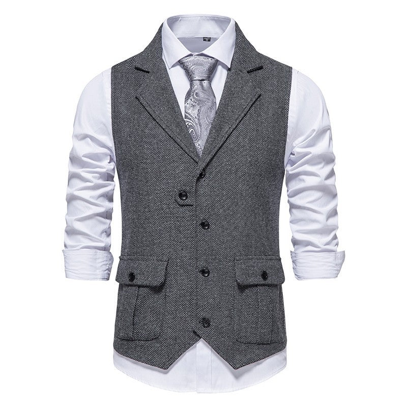 Mens Formal Dress Vest and Adjustable Back Strap