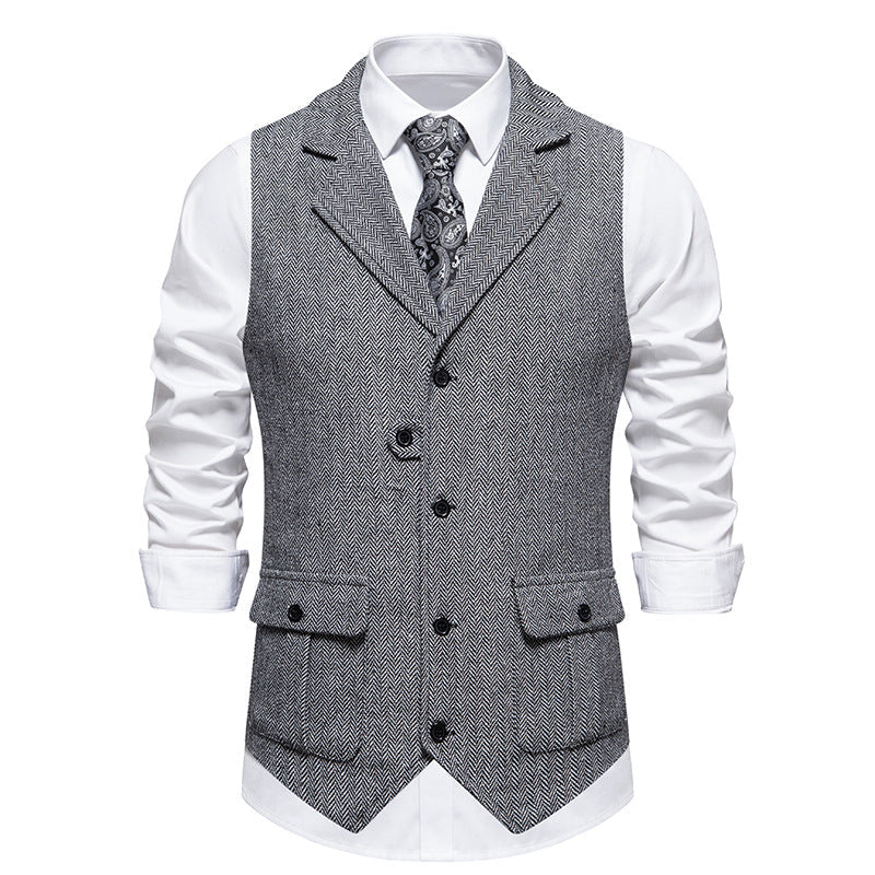 Mens Formal Dress Vest and Adjustable Back Strap