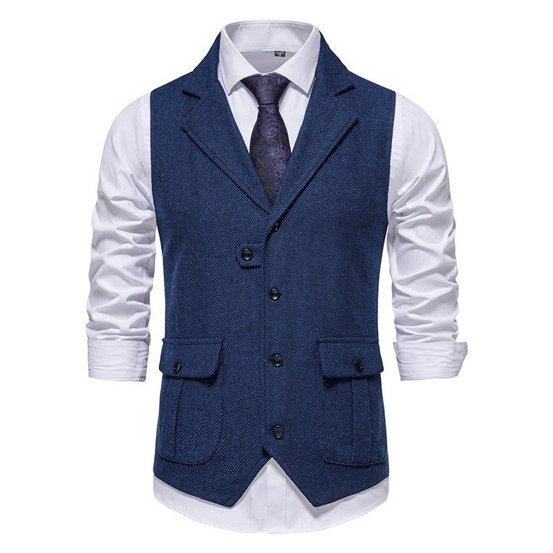 Mens Formal Dress Vest and Adjustable Back Strap