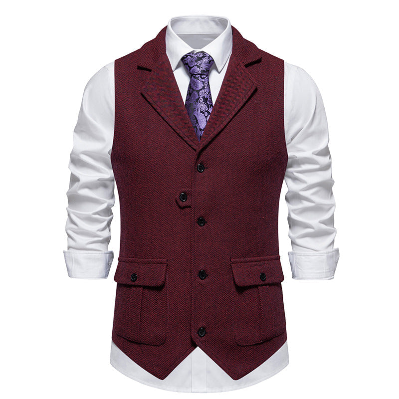 Mens Formal Dress Vest and Adjustable Back Strap
