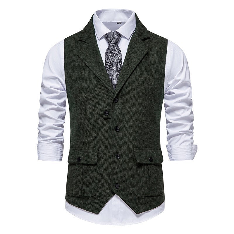Mens Formal Dress Vest and Adjustable Back Strap