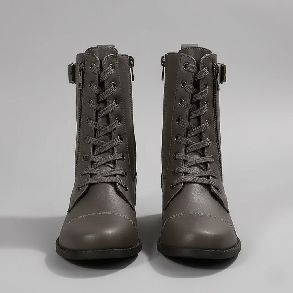 Womens Ankle Boots with Orthopedic Support and Side Zipper