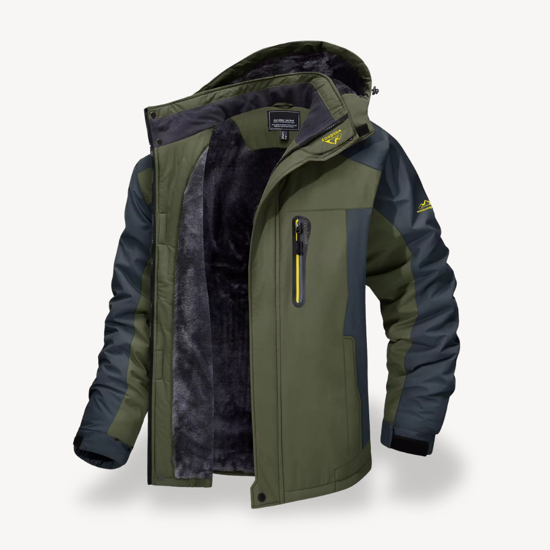 Todd | Men's Hooded Fleece Lined Winter Jacket - Image 7