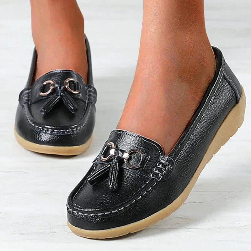 Womens Slip-On Loafers with Ergonomic Insole Support and Breathable Upper, Sizes 5-11
