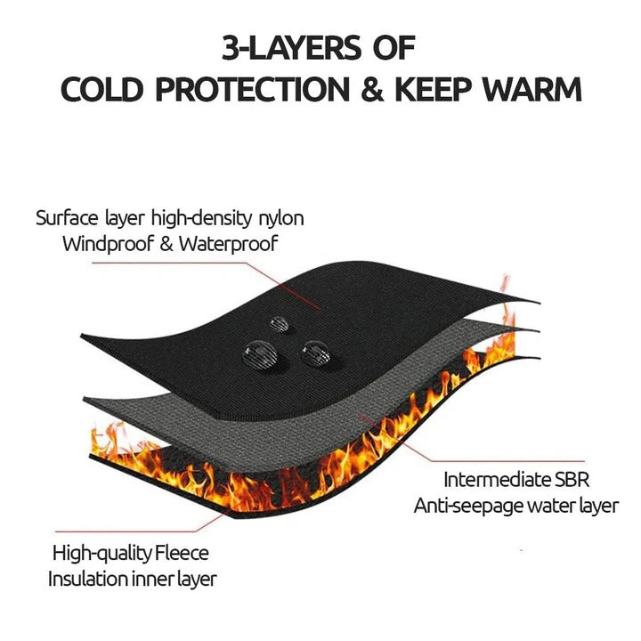Heated Gloves with Conductive Threads and Raised Palm Grip for Winter Activities