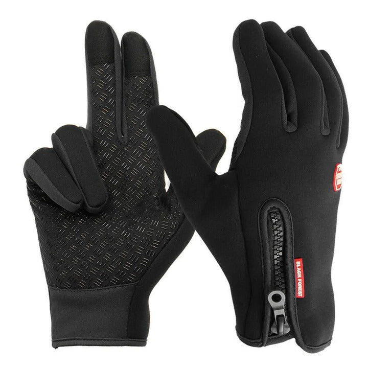 Heated Gloves with Conductive Threads and Raised Palm Grip for Winter Activities