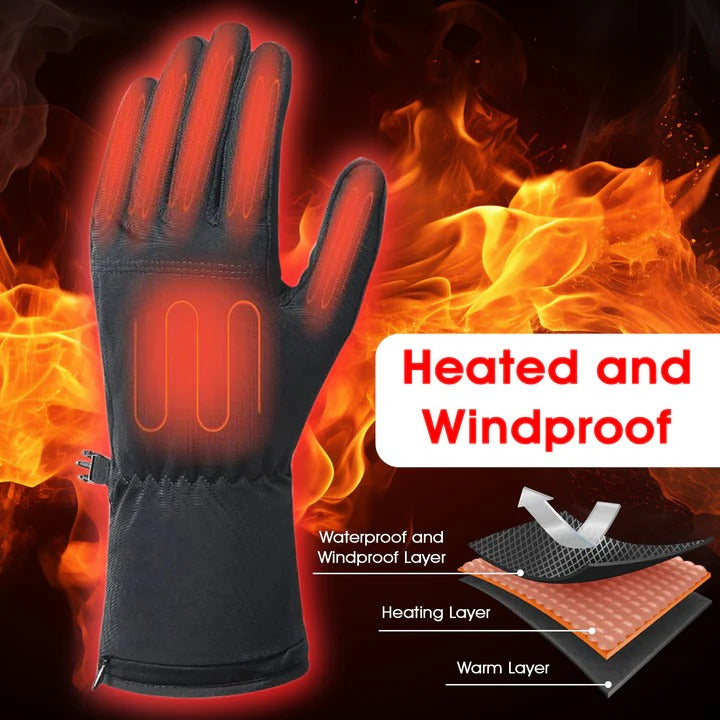 Heated Gloves with Touchscreen Fingertips and 6 Hour Battery, Far Infrared Heat