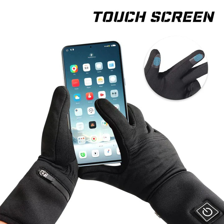 Heated Gloves with Touchscreen Fingertips and 6 Hour Battery, Far Infrared Heat