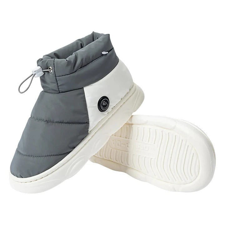 USB Heated Puffer Booties with Three Heat Settings and Non-Slip Soles