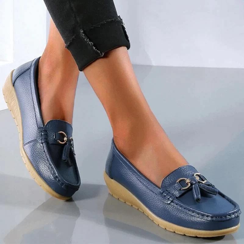 Womens Slip-On Loafers with Ergonomic Insole Support and Breathable Upper, Sizes 5-11