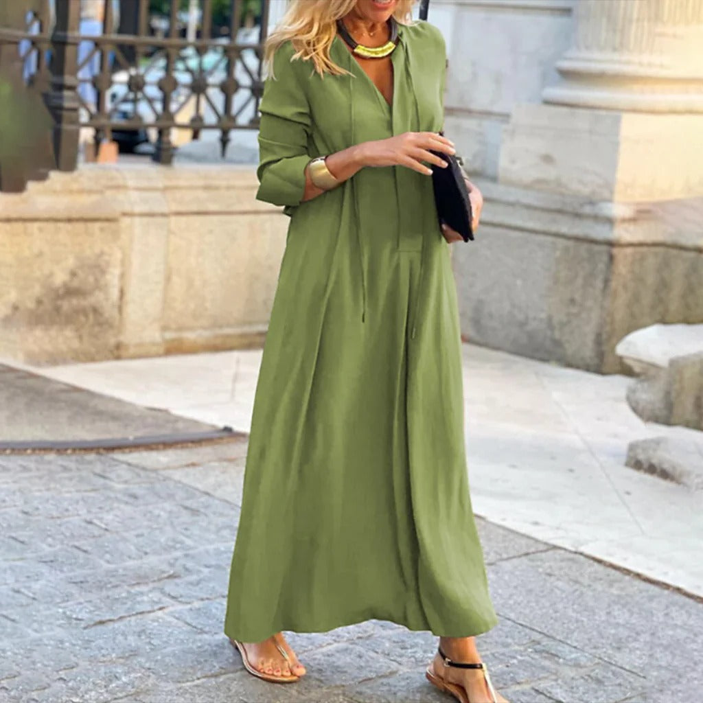 Womens Slip-On Dress with Minimalist Design and Breathable Fabric