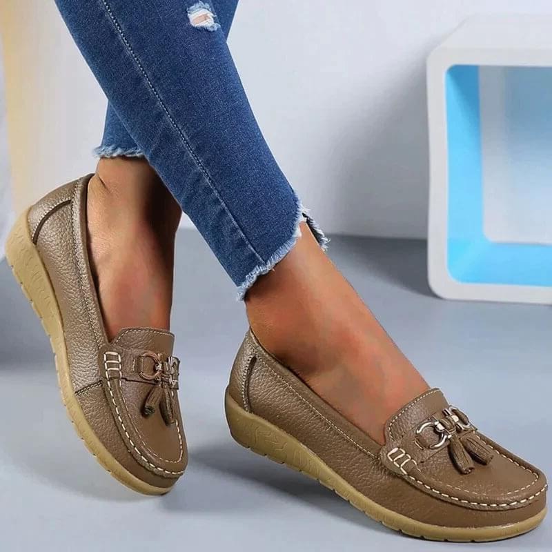 Womens Slip-On Loafers with Ergonomic Insole Support and Breathable Upper, Sizes 5-11