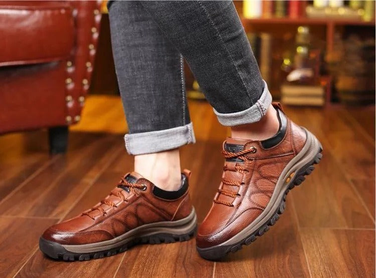Mens Arch Support Shoes with Foam Padding and Rubber Grip Sole