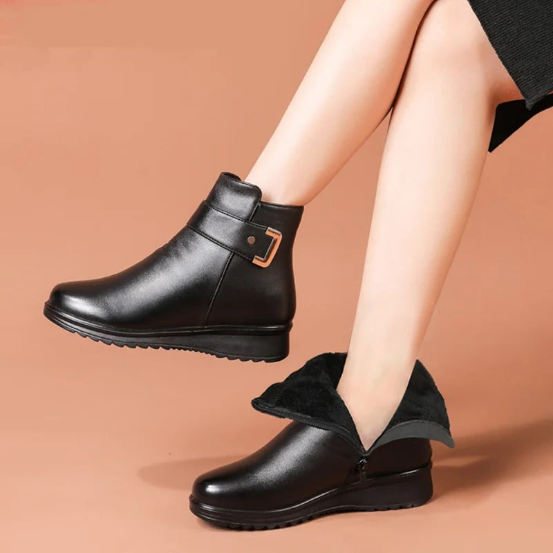 Ankle Boot with Orthopedic Footbed and Mid Ankle Height