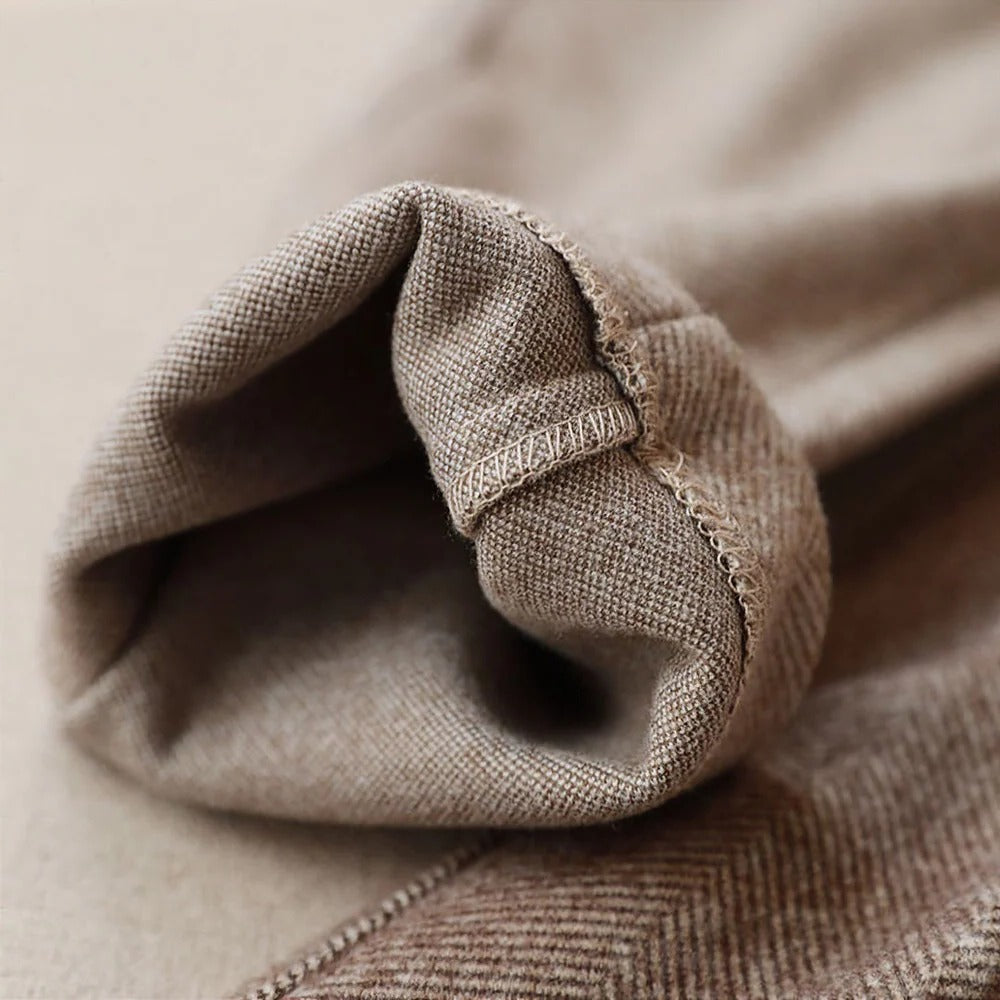 Womens Tailored Straight Leg Pants with Flat Waistband