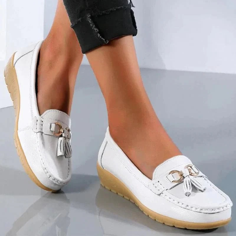 Womens Slip-On Loafers with Ergonomic Insole Support and Breathable Upper, Sizes 5-11