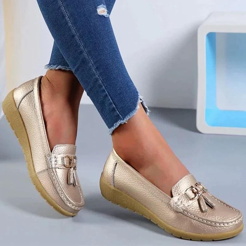 Womens Slip-On Loafers with Ergonomic Insole Support and Breathable Upper, Sizes 5-11