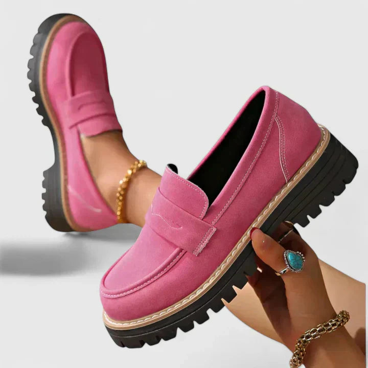 Orthopedic Loafers with Cushioned Footbed and Lightweight Shock Absorbing Sole, Slip-On