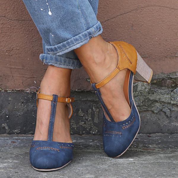 Womens Orthopaedic Heels with Cushioned Footbed and Arch Support, Breathable Upper