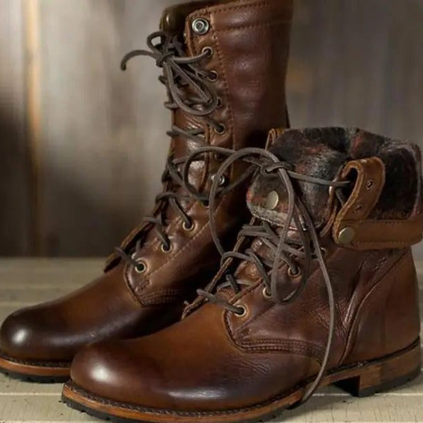 Lace-Up Mid Calf Boots for Women - View 3