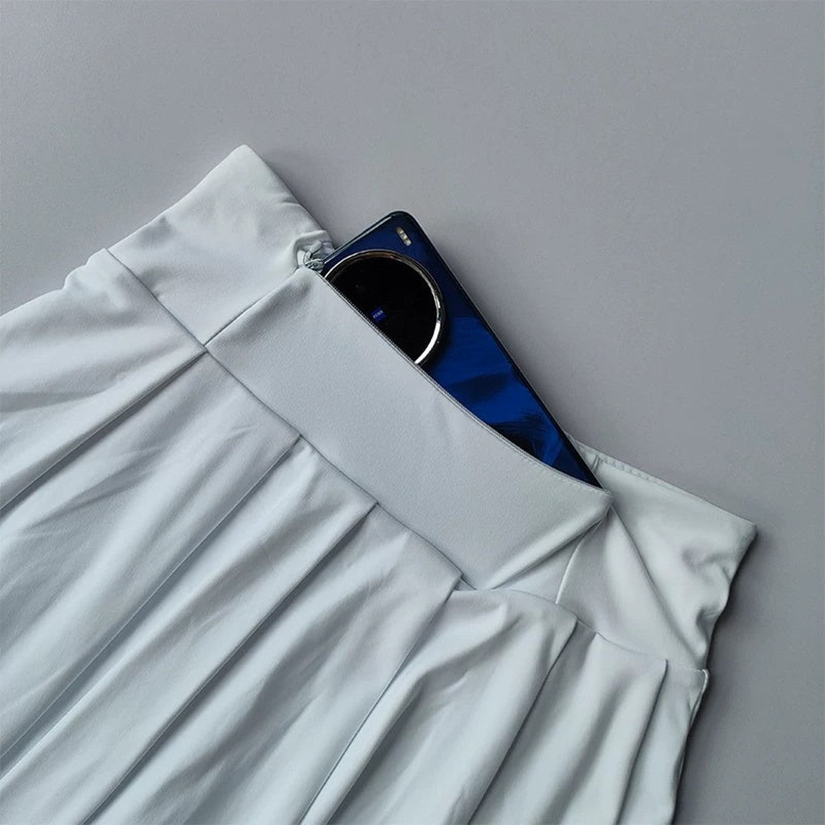 Women Athletic Polo Top and Pleated Tennis Skirt Two Piece Set with Striped Trim