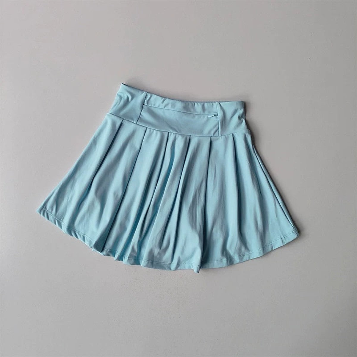 Women Athletic Polo Top and Pleated Tennis Skirt Two Piece Set with Striped Trim