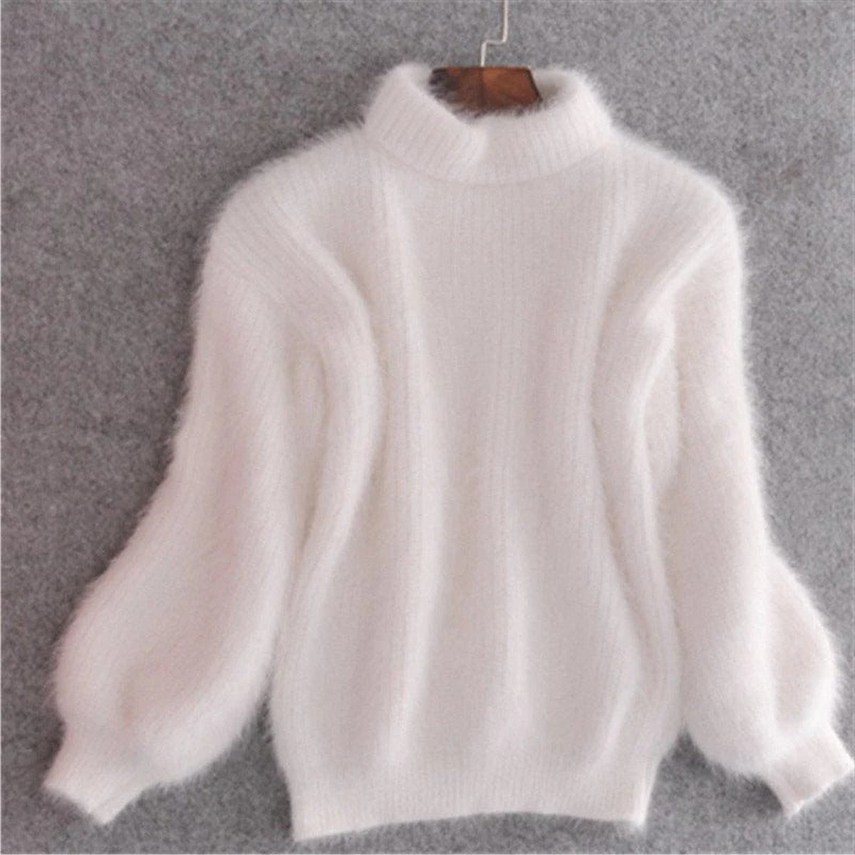 Womens Long Sleeve Knit Pullover Sweater with Textured Open Weave and Ribbed Hem