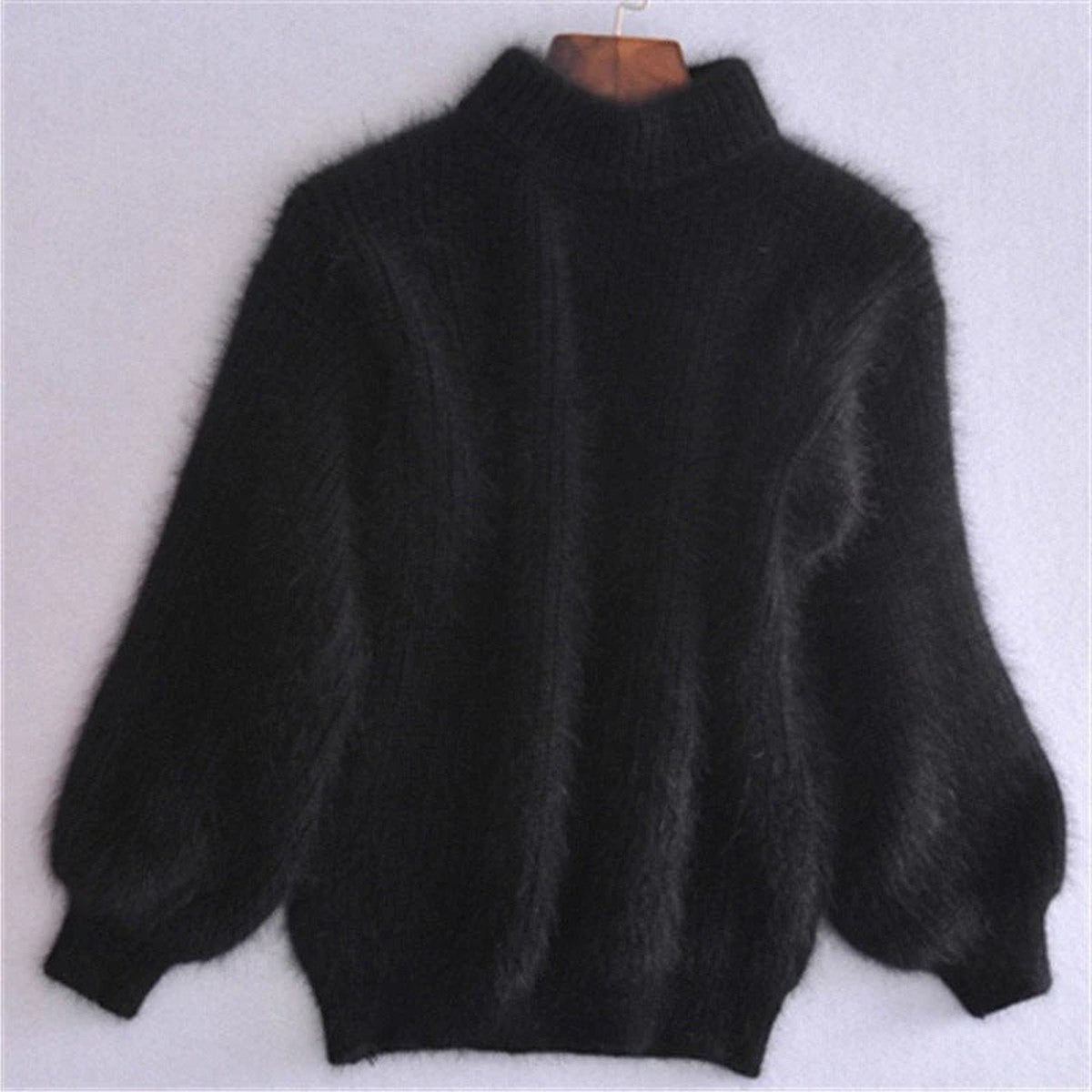 Womens Long Sleeve Knit Pullover Sweater with Textured Open Weave and Ribbed Hem