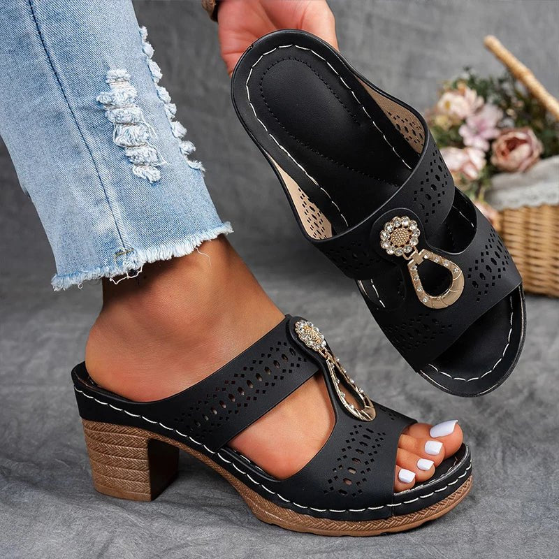 Womens Open Toe Orthopedic Sandals with Arch Support and Breathable Design