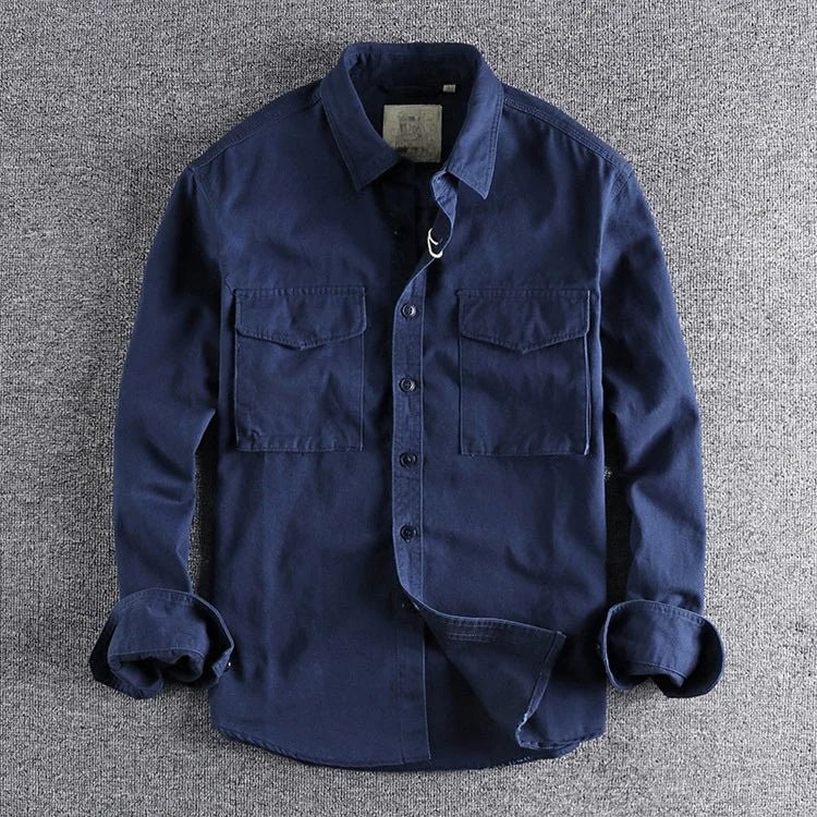 Utility Shirt with Breathable Fabric and Natural Drape, Machine Washable