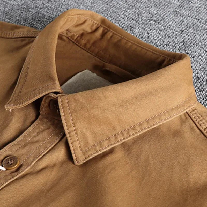 Utility Shirt with Breathable Fabric and Natural Drape, Machine Washable