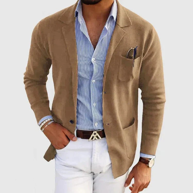 Michael | Men's Casual Knit Blazer - Image 3