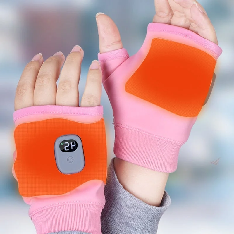 Heated Fingerless Gloves with Three Temperature Settings and USB Type C Charging