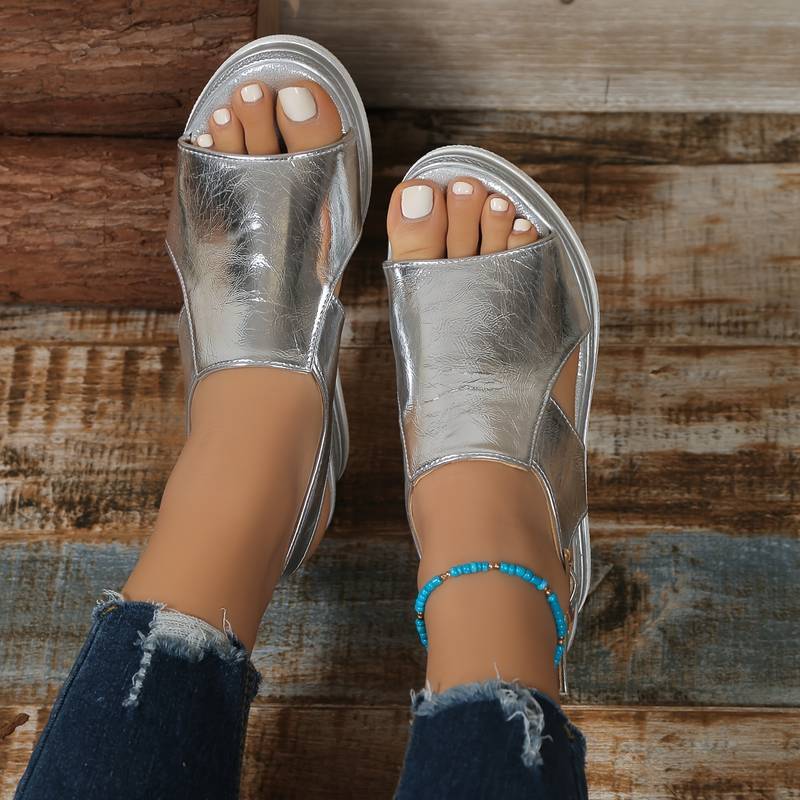 Womens Orthopedic Sandals with Arch Support and Anti-Slip Sole, Star Pattern