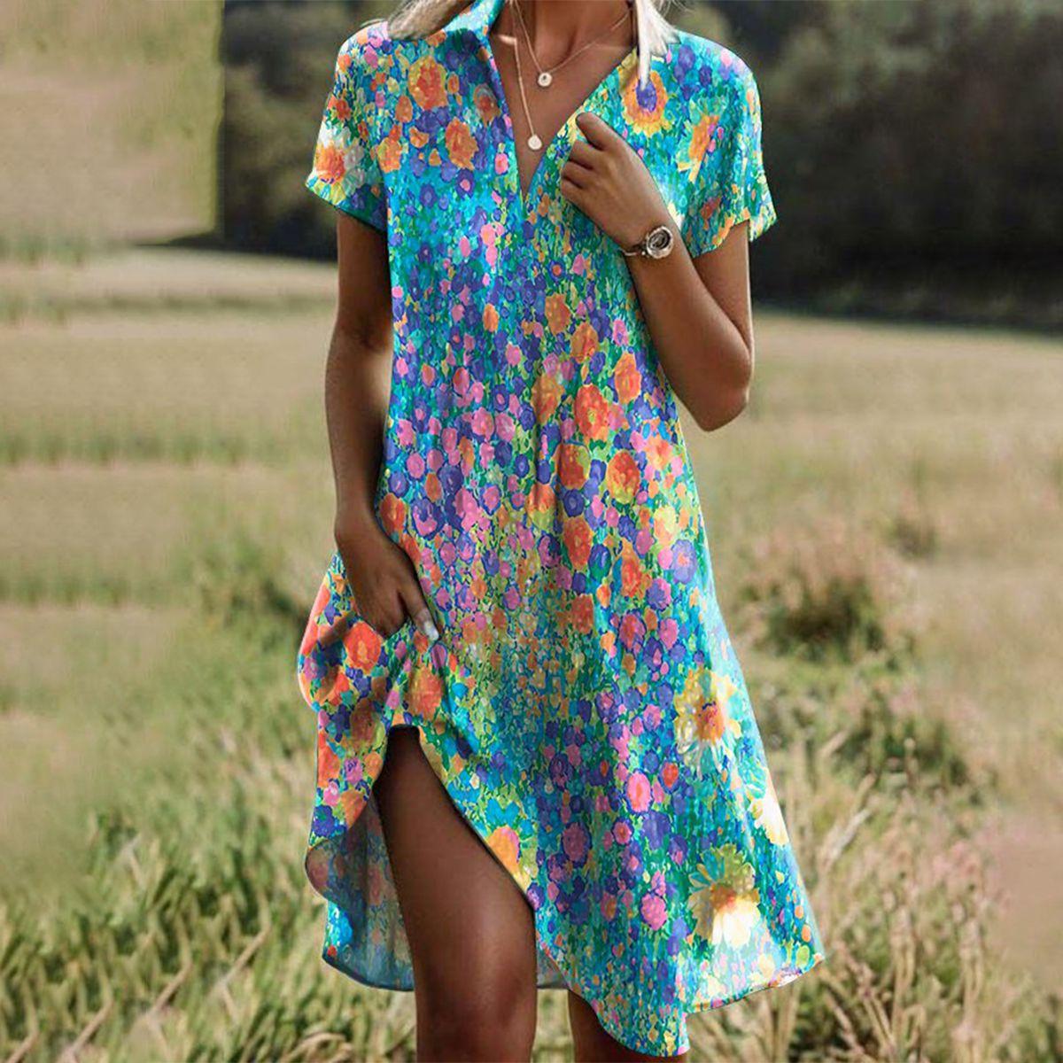 Boho Maxi Dress with Flowing Drape and Tummy-Smoothing Fit, Breathable Fabric