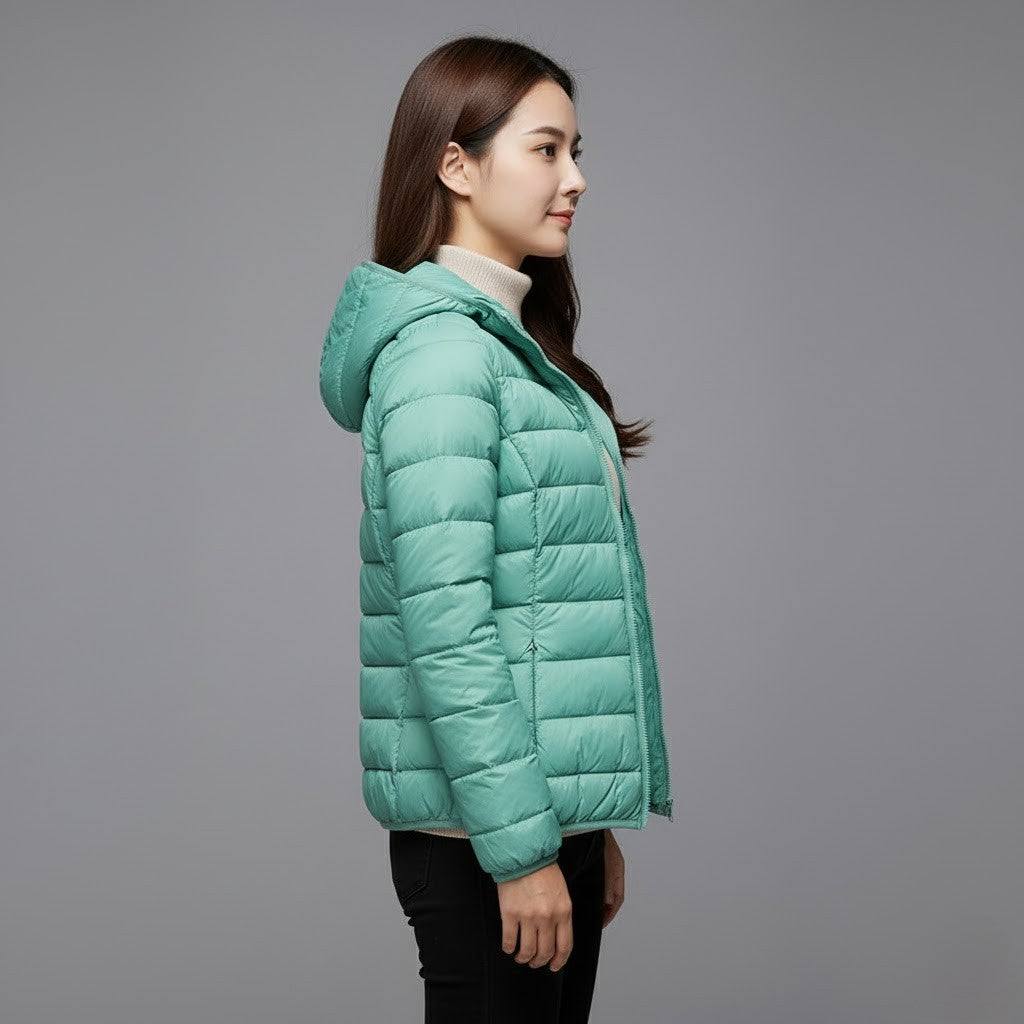 Lightweight Padded Jacket for Women with Breathable Lining
