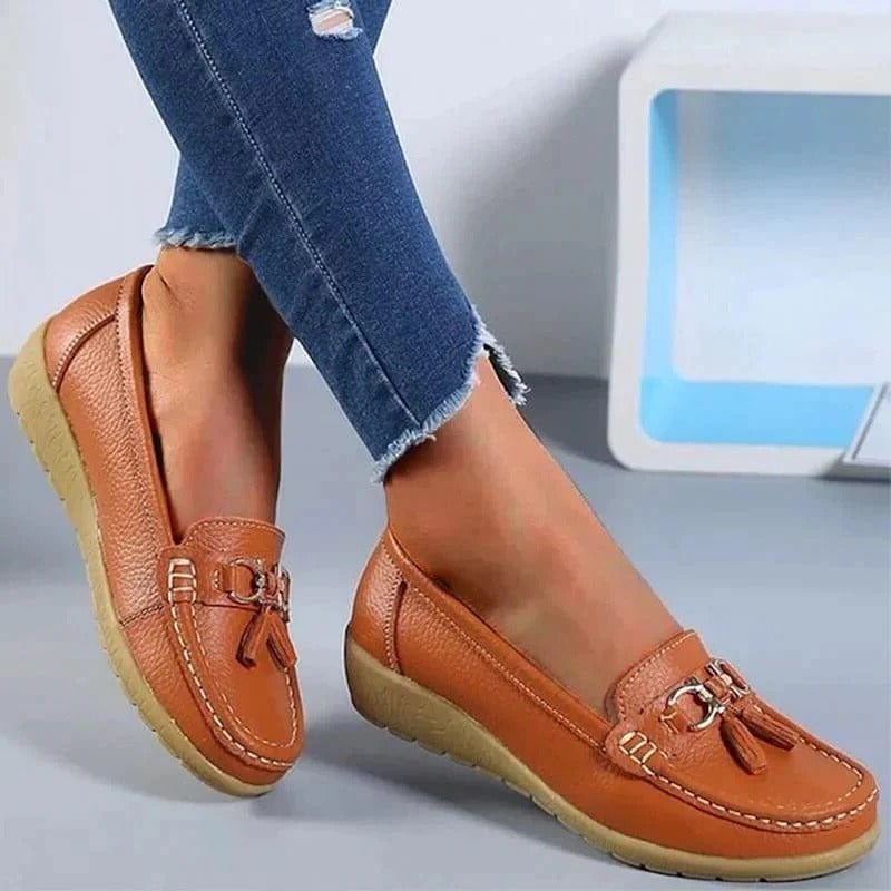 Womens Slip-On Loafers with Ergonomic Insole Support and Breathable Upper, Sizes 5-11